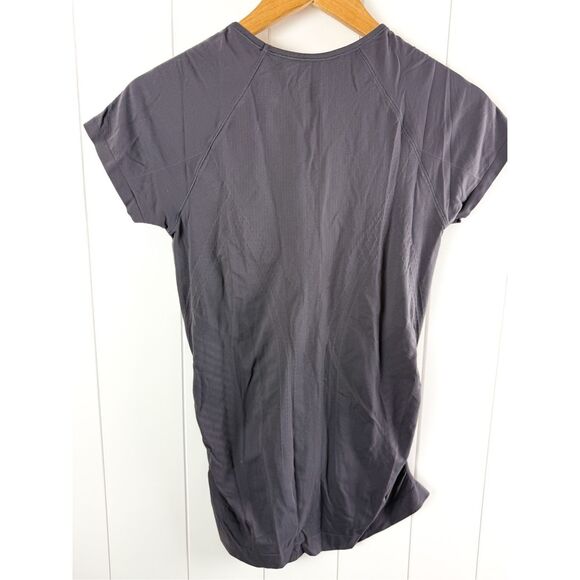 Athleta Momentum Tee Seamless Purple Gray Top Activewear Workout Size S - Picture 6 of 8